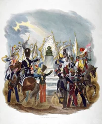 Különböző francia hadsereg egyenruhái és ezredei, 1823.