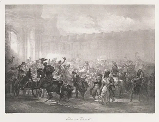A Tuileriák bejárata, 19. század eleje (litho)