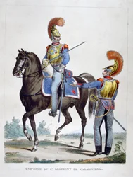 Az 1. Karabinierezred egyenruhája, Franciaország, 1823.