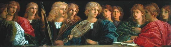 Zenészek (olaj, panel)