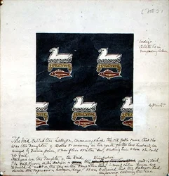 "Halcyon", minta egy szövet mintához, 1895 körül (akvarell papíron)