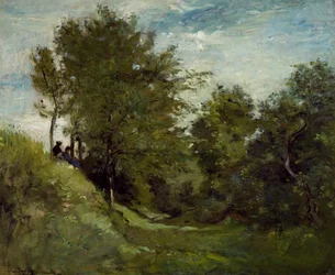 Táj ülő alakokkal egy parton, az 1870-es évek vége