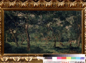 "Az olajfaliget" (Olive Orchard) Charles Francois Daubigny (1817-1878) festménye 1870-1873 Puskin Múzeum, Moszkva