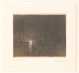 Éjszakai kilátás a tóra Effet de nuit
