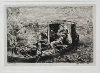 A hajókirándulás: Guzzling vagy Ebéd a hajón, 1861.
