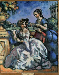 A terasz (A terasz). Charles Guerin festménye (1875-1939)