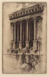 Veranda, régi vámház, Wall Street