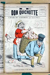 A „Le Don Quijote” borítója, 908. szám, színes szatirikus
