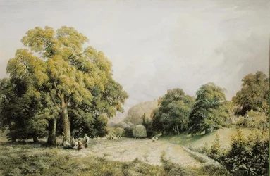 Szénakészítés, Lewes, Sussex (akvarell, papír)