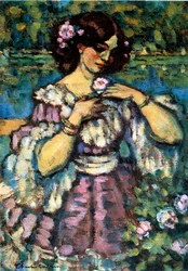 Nő rózsával, 1901