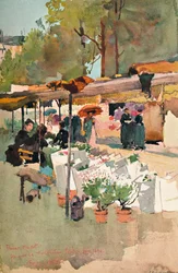 "Párizsi virágpiac", 1890, 1897