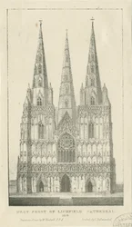 Lichfield katedrális - Nyugati front: metszet