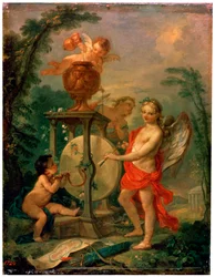 Ámor nyilat élesít, 1750.