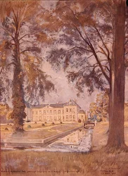 Chateau de Bombon, Melun közelében, Franciaország, 1918. augusztus 7. (akvarell papíron)