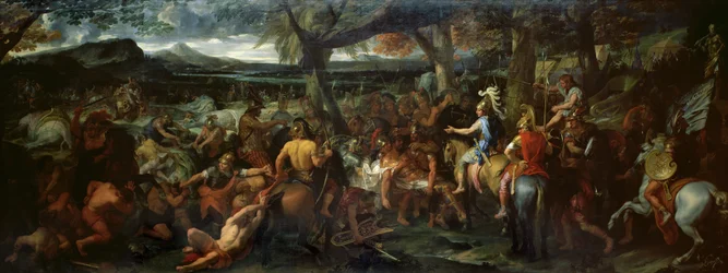 Sándor és Porus, a hydaspesi csatában, 1673 körül (olaj, vászon)