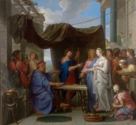 Mózes és Sephora házassága, Charles Le Brun munkája, amelyet a modenai Galleria Estense-ben őriztek