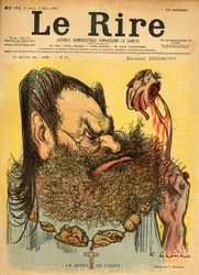 Edouard Drumont karikatúrája a „Le Rire” címlapjáról, 1898. március 5.