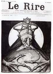 A Rothschild család karikatúrája a Le Rire című lapból, 1898. 04. 16.
