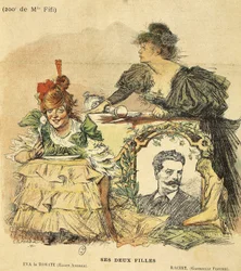 Rajzfilm Mademoiselle Fifi kétszázadik előadásához, Guy de Maupassant (1850-1893) regényéből (illusztráció)