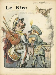 Charles Leandre (1862-1934) illusztrációja a Le Rire borítójára, 09.06.26 - Megható interjú - Zene, gitár - II. Vilmos, II.