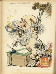 Charles Leandre (1862-1934) illusztrációja a Le Rire-ben, 04.09.04 - Antiszemitizmus, ezüst - Meyer Arthur