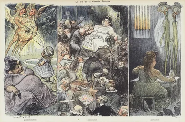 A csaló Therese Humbert élete. Illusztráció Le Rire