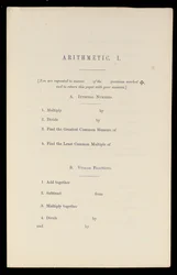 Aritmetika, Oxford University Press, 1870 körül (nyomtatott)
