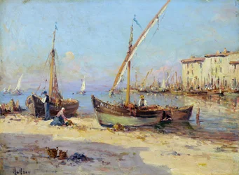 Kilátás a Martiguesre. Charles Malfroy (1862-1918) festménye. Olaj, fa. Mérete: 29,5x40 cm. Kötelező említés: Collection fondation regards de Provence, Marseille