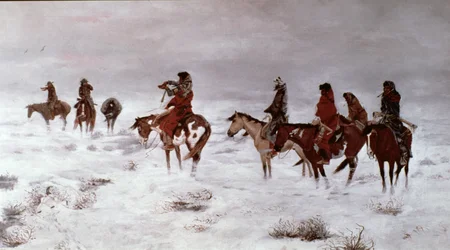 „Elveszett a hóviharban – Barátok vagyunk”, 1888 (olaj, vászon)
