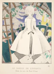 A csecsemők kertje, divattányérok gyűjteményéből, 1920 (stencilnyomat)
