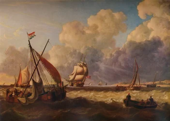 Halászhajók a holland partoknál, 1823