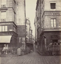 Rue Mondetour, a Rue Rambuteau-ról, 1860-70-es évek.