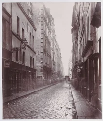 Rue de Gravilliers, a rue du Temple-ről, Párizs, 1858-78