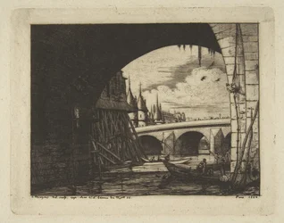Archway, Pont Nôtre-Dame, Párizs, az „Etchings of Paris” című műből
