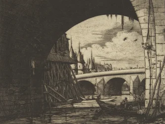 Archway, Pont Notre-Dame, Párizs, 1853.