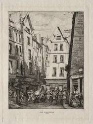 Pirouette Street, a piacok közelében, Párizsban