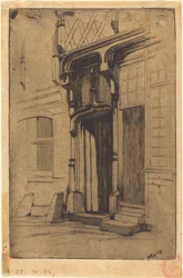 Egy régi kolostor kapuja, Rue Mirabeau, Bourges