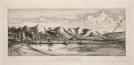 Seine Fishing off Charcoal Burners Point, Akaroa, Banks-félsziget, 1845, 1863.