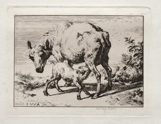 Az anyajuh két báránnyal, 1850.