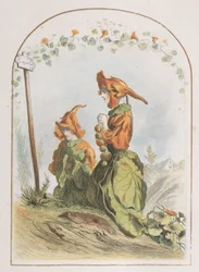 Nasturtium, a Les Fleurs Animées, 1820-70., 1820-70.