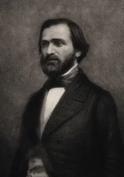 Giuseppe Verdi zeneszerző portréja 1813-1901, c. 1850.