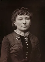 Művészi és életrajzi album, V. évf., Szalon 1885; Virginie Elodie Marie Thérèse Demont-Breton (1859-1935) francia festő portréja
