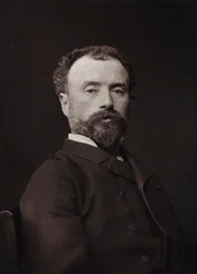 Művészi és életrajzi album, V. évf., Szalon 1885; Hippolyte Dominique Berteaux francia festő (1843-1926) portréja