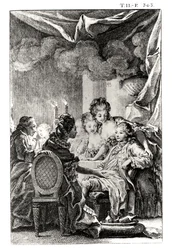 Jelenet Voltaire (1694-1778) „L