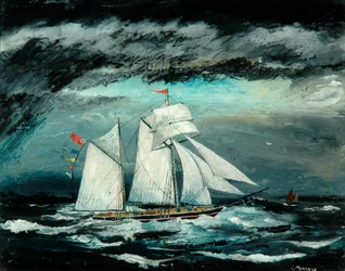 A 3. szkúner (olaj, keménytábla)
