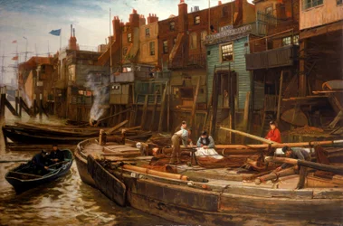 London River – The Limehouse Barge-Builders, 1877