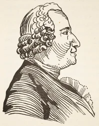 Diderot, Boris Mestchersky (megh. 1957) másolata, illusztráció a „Histoire de la Nation Francaise”, Sciences, I. és II. kötetből, Gabriel Hanotaux (1853-1944), 1924