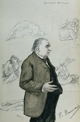 Doktor Jean Martin Charcot (1825-93) és a hisztériák, a „La Revue Illustree”-ből, 1887. augusztus