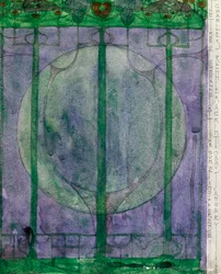A személyes erőfeszítés fája, Charles Rennie Mackintosh (1868-1928), ceruza és akvarell papíron, 32x25 cm