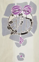 Modern reprodukció az eredeti Mackintosh stencil fali dekorációhoz, rózsa motívum, 1902 (poszter színe patronpapíron)